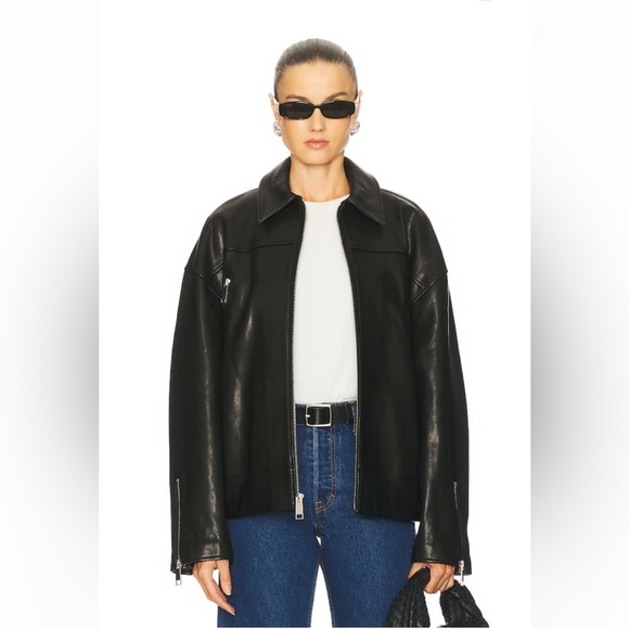 GRLFRND Alek Leather Moto in Black - Picture 2 of 5